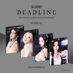 Les 4 coffrets CD Deadline de Blackpink en Silver version (membres)